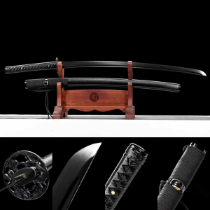 Tactical Black Samurai Sword(DC53 CARBON STEEL)